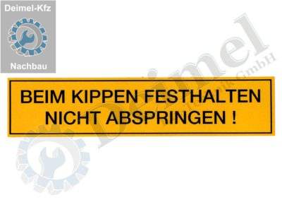Aufkleber beim Kippen festhalten