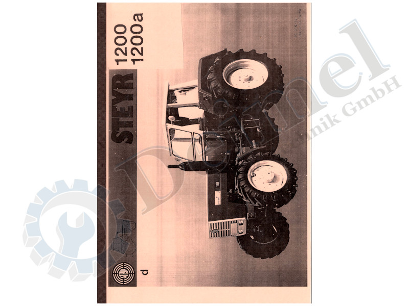 Ersatzteilliste Steyr 1200, a, gedruckt A4, ca. 500 Seiten, PVC beschichteter Einband