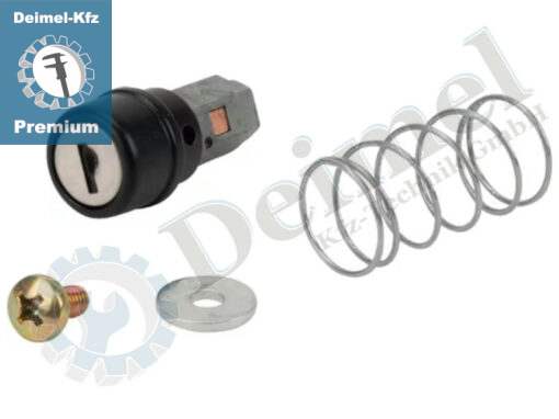 Türschloss, Kunststoff, Metall inklusive Druckfeder und Schraube für eine Tür Steyr Traktor Serie 9000, 9100, CVT