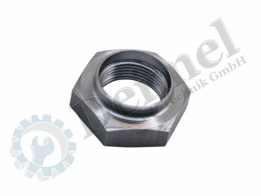 Mutter für die Vorgelegewelle bei Vorschaltgruppe, Originales Ersatzteil Sechskantmutter, Gewinde: 24x1,5mm, schwarz verzinkt, gehärtet