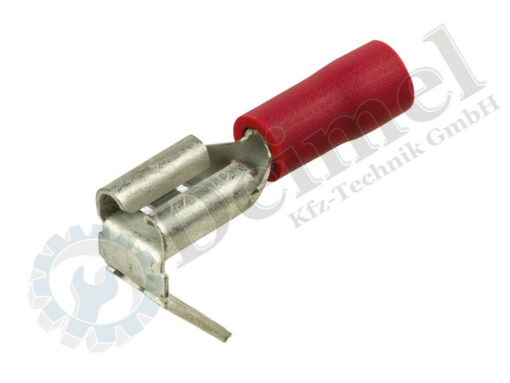 Flachstecker mit Abzweiger und Isolierung in Rot