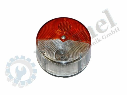 Leuchte vorne Rund, Durchmesser ca. 80mm, orange Blinker und weiß Standlicht