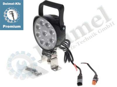 LED Arbeitsscheinwerfer rund, mit Schalter