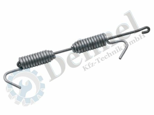 Zugfeder links und rechts beweglich auf Metallstab