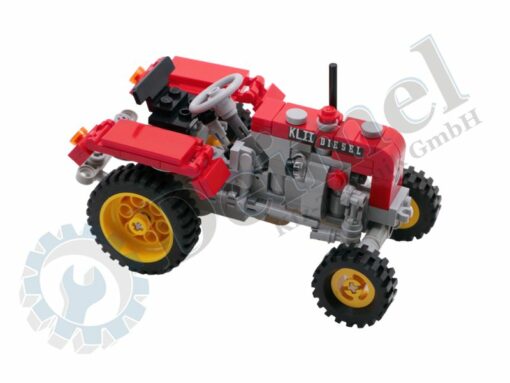 Lego Modell Steyr T84, rot, Ansicht von recht